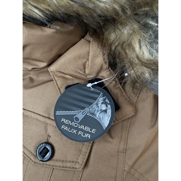 Canada Weather Gear Boys Snap-Up Full-Zip Parka Jacket Brown 5/6 Years NWT - Picture 11 of 11
